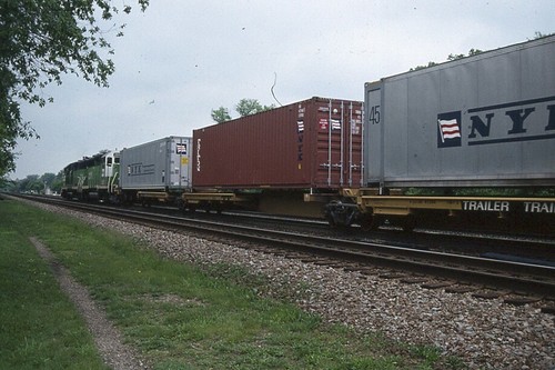 Railroad slide trailer train - railroad,