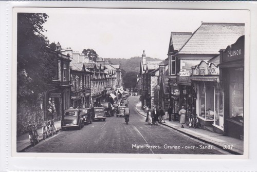 Postcard main street - street, grange